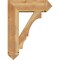 Ekena Millwork Balboa Arts and Crafts Rough Sawn Bracket w/ Offset Brace, Western Red Cedar, 8"W x 24"D x 32"H BKT0806X24X32BOA03RWR - alternate 3